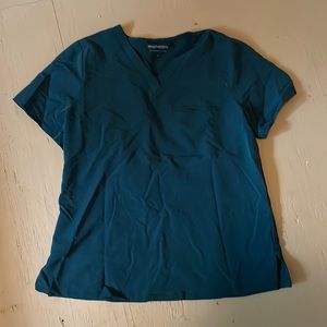 Mandala Scrub Top Size Small Caribbean Blue